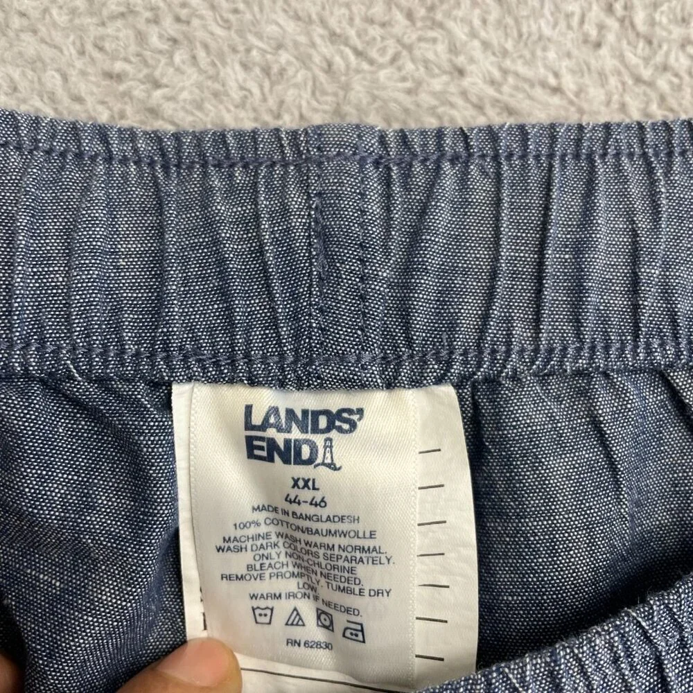 NEW Lands' End Men's XXL Chambray Pajama Pants - Picture 3 of 5